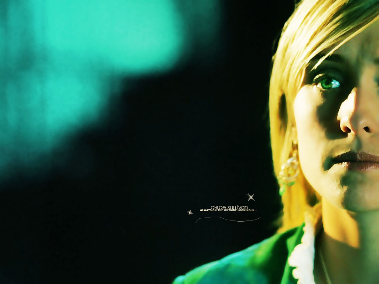 Chloe Sullivan Half Face Portrait Wallpaper 1280x960