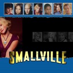 Chloe Sullivan With Smallville Characters Wallpaper