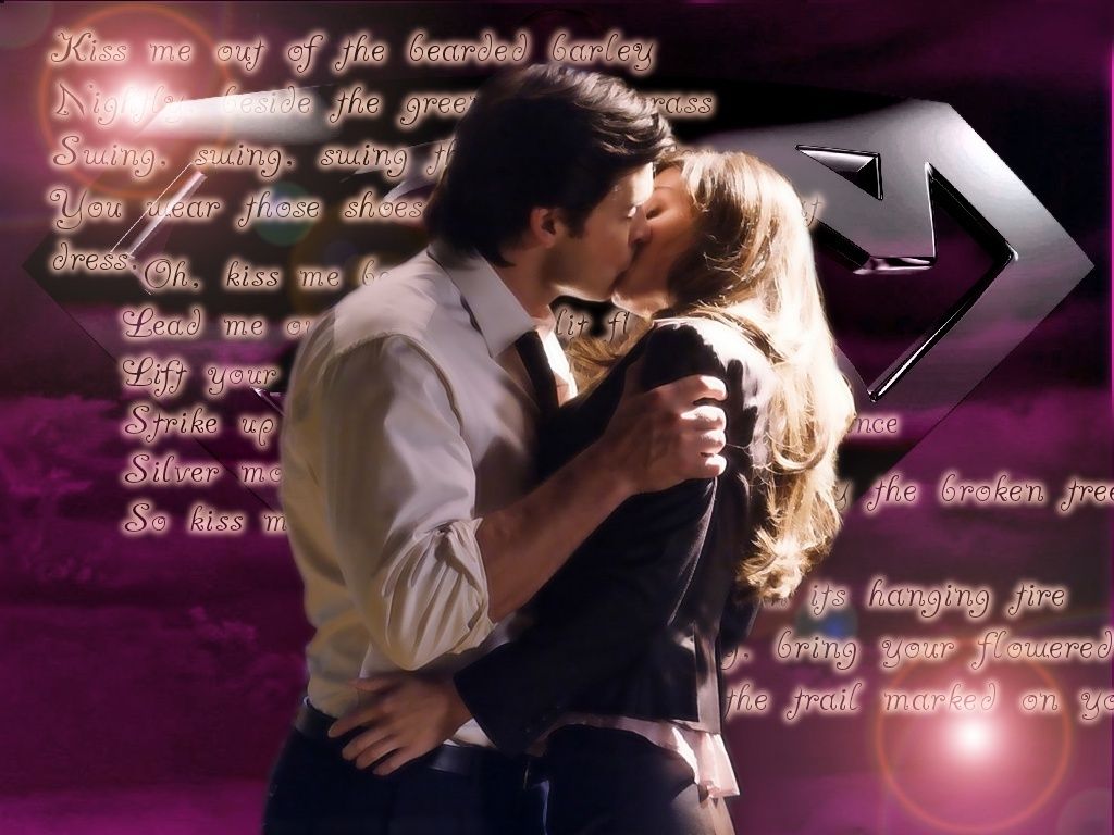 Clark Kent And Lois Lane Kiss Me Wallpaper 1024x768