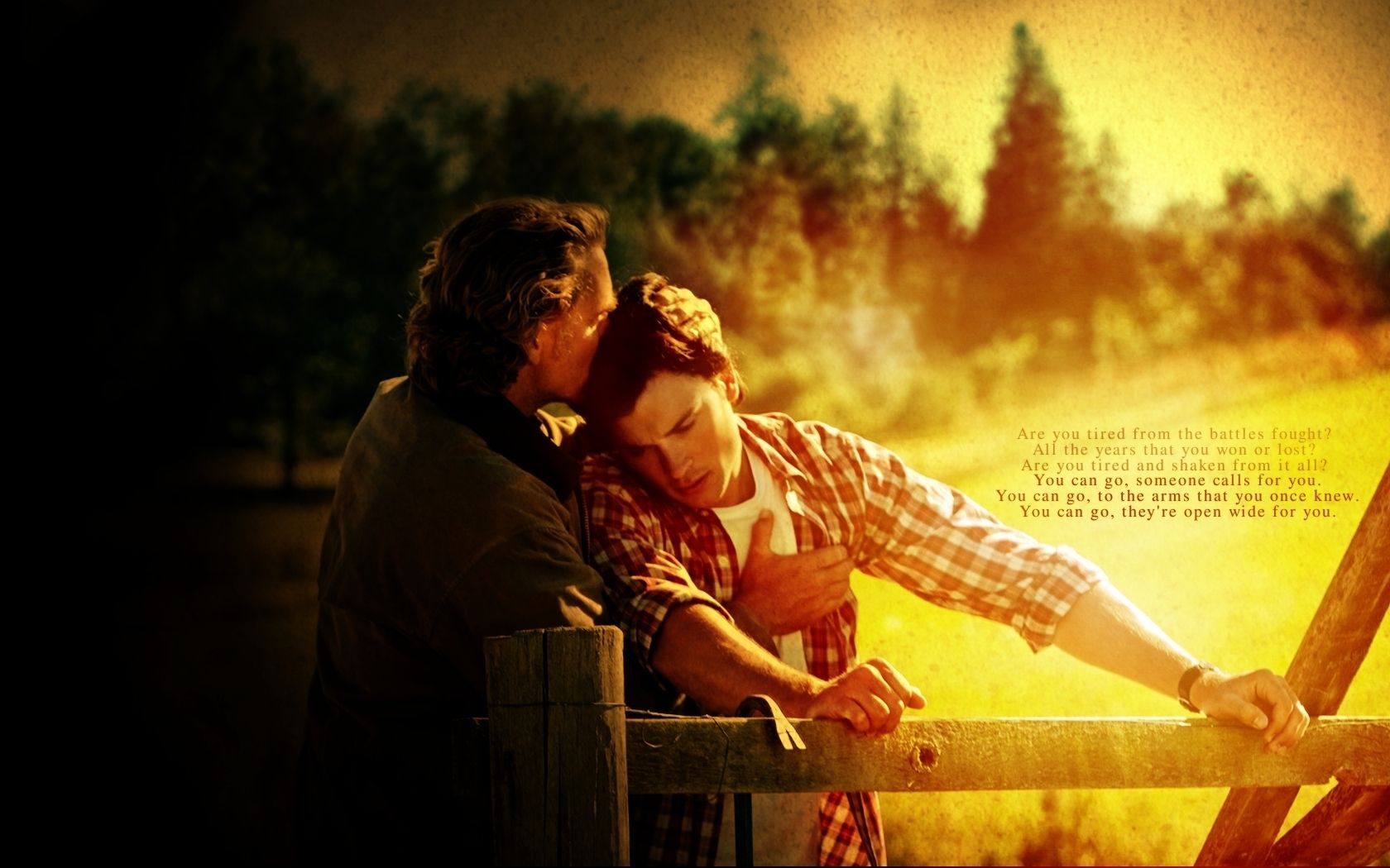 Jonathan Kent Comforting Clark Wallpaper 1680x1050