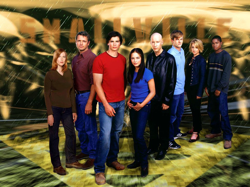 Smallville Cast Logo Background Wallpaper 1024x768