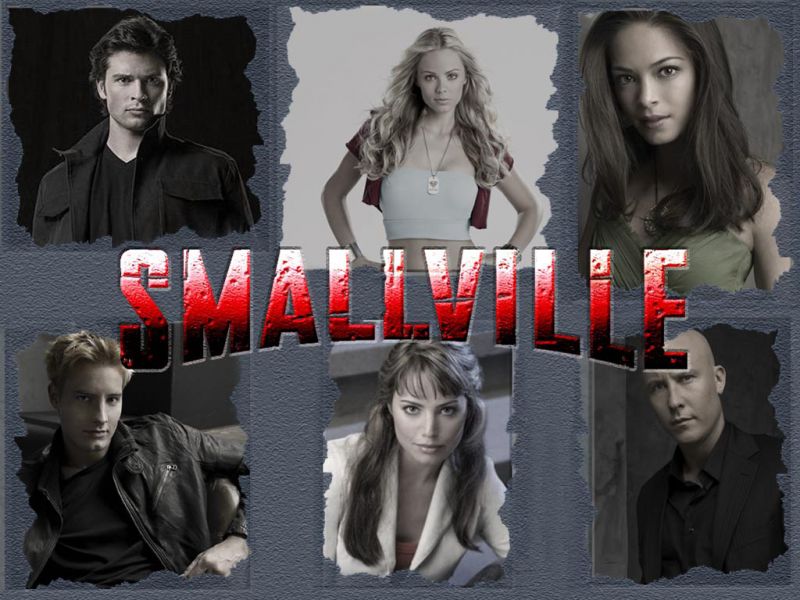 Smallville Cast Portraits Gray Background Wallpaper 800x600